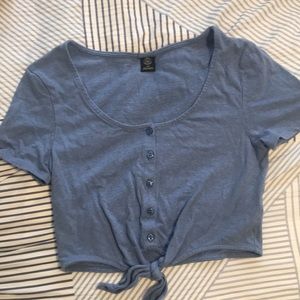 Button down crop top